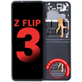 Inneres OLED-Display Rahmen Samsung Z Flip 3 5G Phantom Black (Aftermarket Plus)