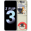 Inner OLED mit Rahmen für Samsung Galaxy Z Flip 3 5G Service Pack Cream
