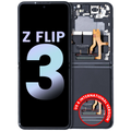 OLED-Display mit Rahmen für Samsung Galaxy Z Flip 3 5G Svc Pack Phantom Black