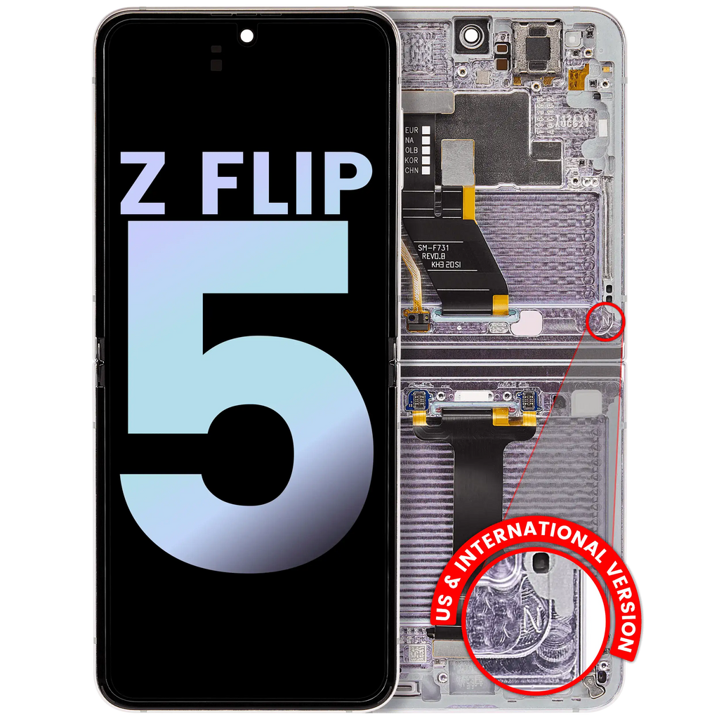Inner OLED with Frame for Samsung Galaxy Z Flip 5 5G (US & International) (Service Pack) (Lavender)