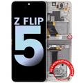 Inner OLED-Display mit Rahmen für Samsung Galaxy Z Flip 5 (Service Pack) Creme