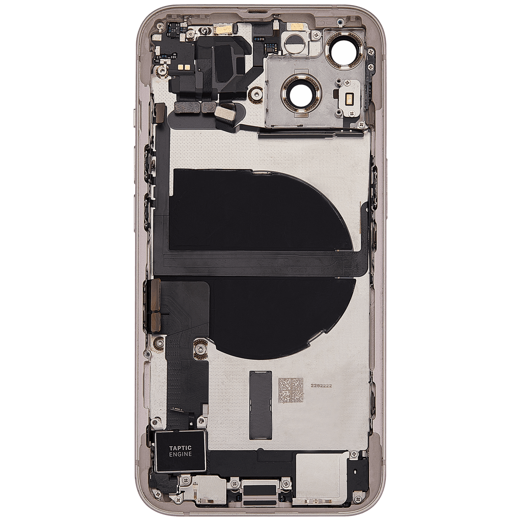 Back Cover/Frame with Charging Port Flex and Small Parts for iPhone 13 (EU / Global Version) (Used OEM, Quality C) (Pink)