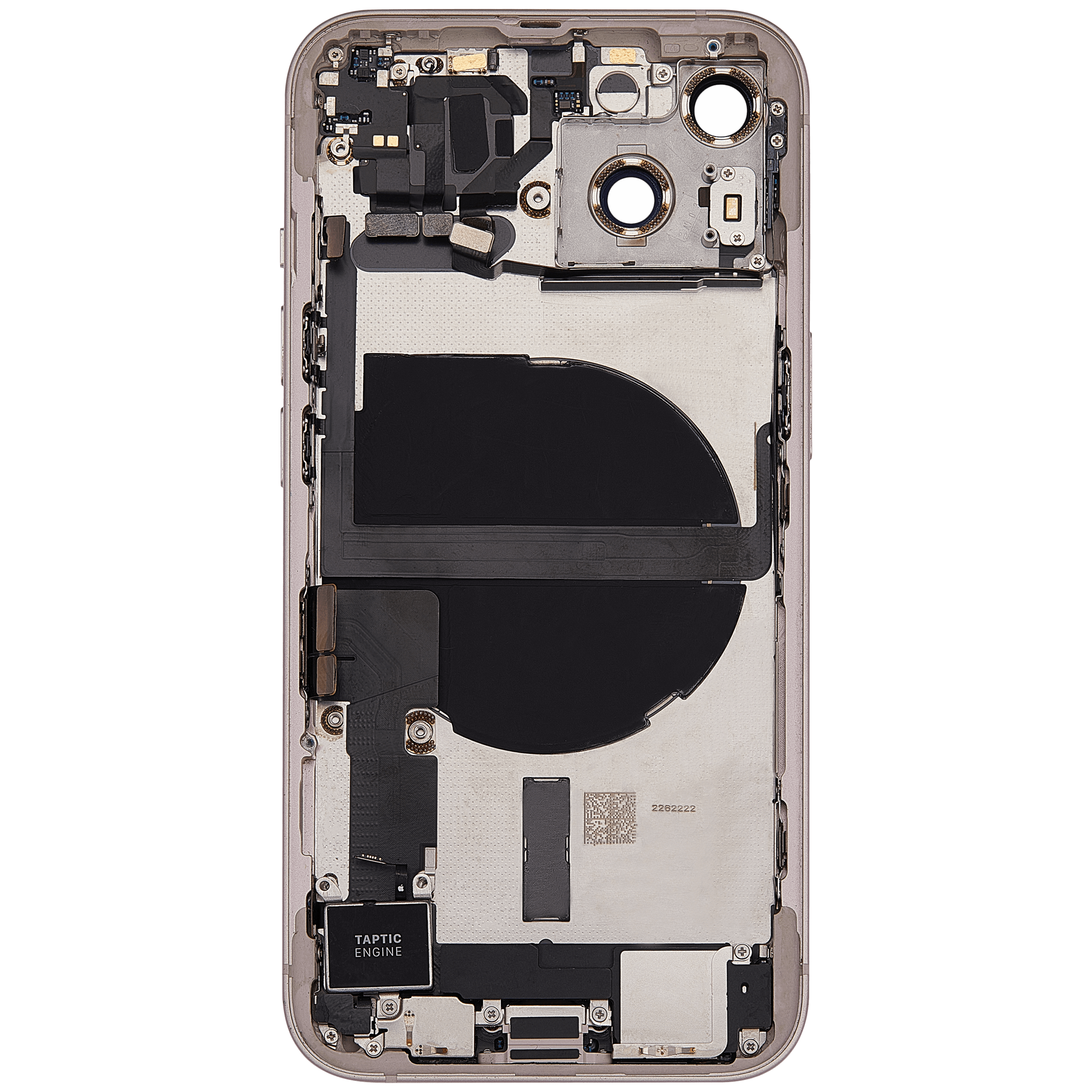 Back Cover/Frame with Charging Port Flex and Small Parts for iPhone 13 (EU / Global Version) (Used OEM, Quality C) (Pink)