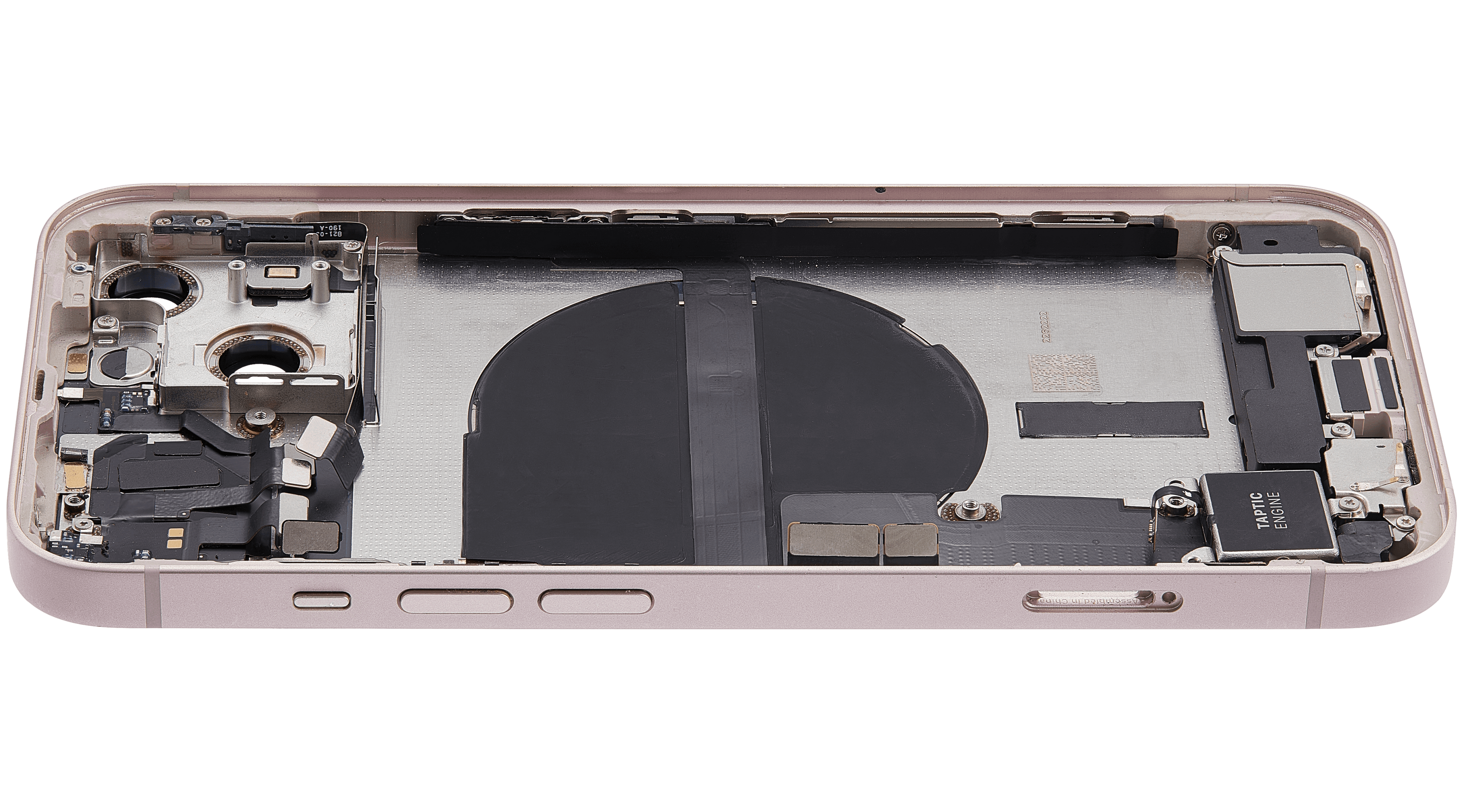 Back Cover/Frame with Charging Port Flex and Small Parts for iPhone 13 (EU / Global Version) (Used OEM, Quality C) (Pink)