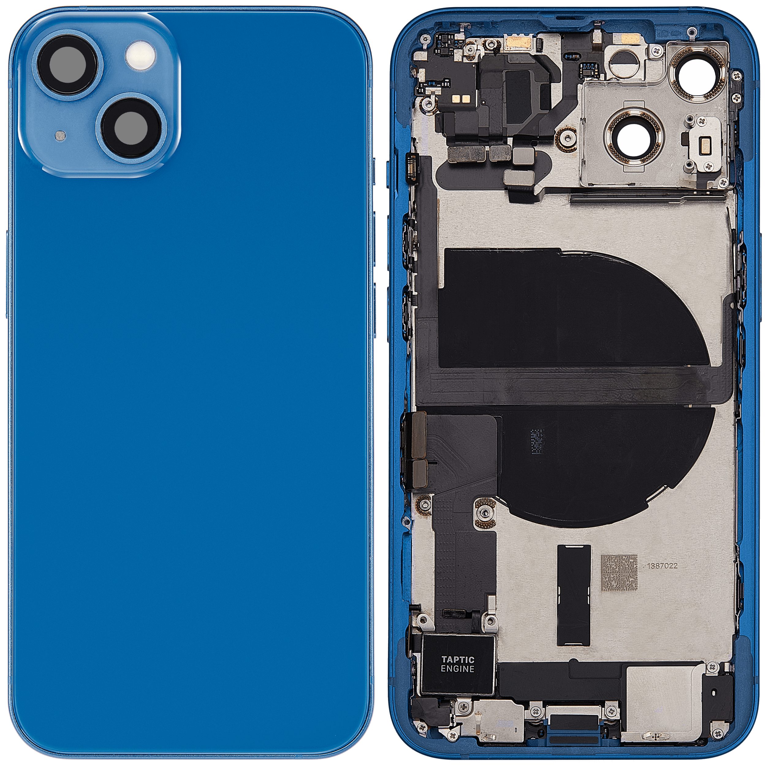 Original Apple-Ausbau C gebraucht – iPhone 13 EU / Backcover/Rahmen Blau