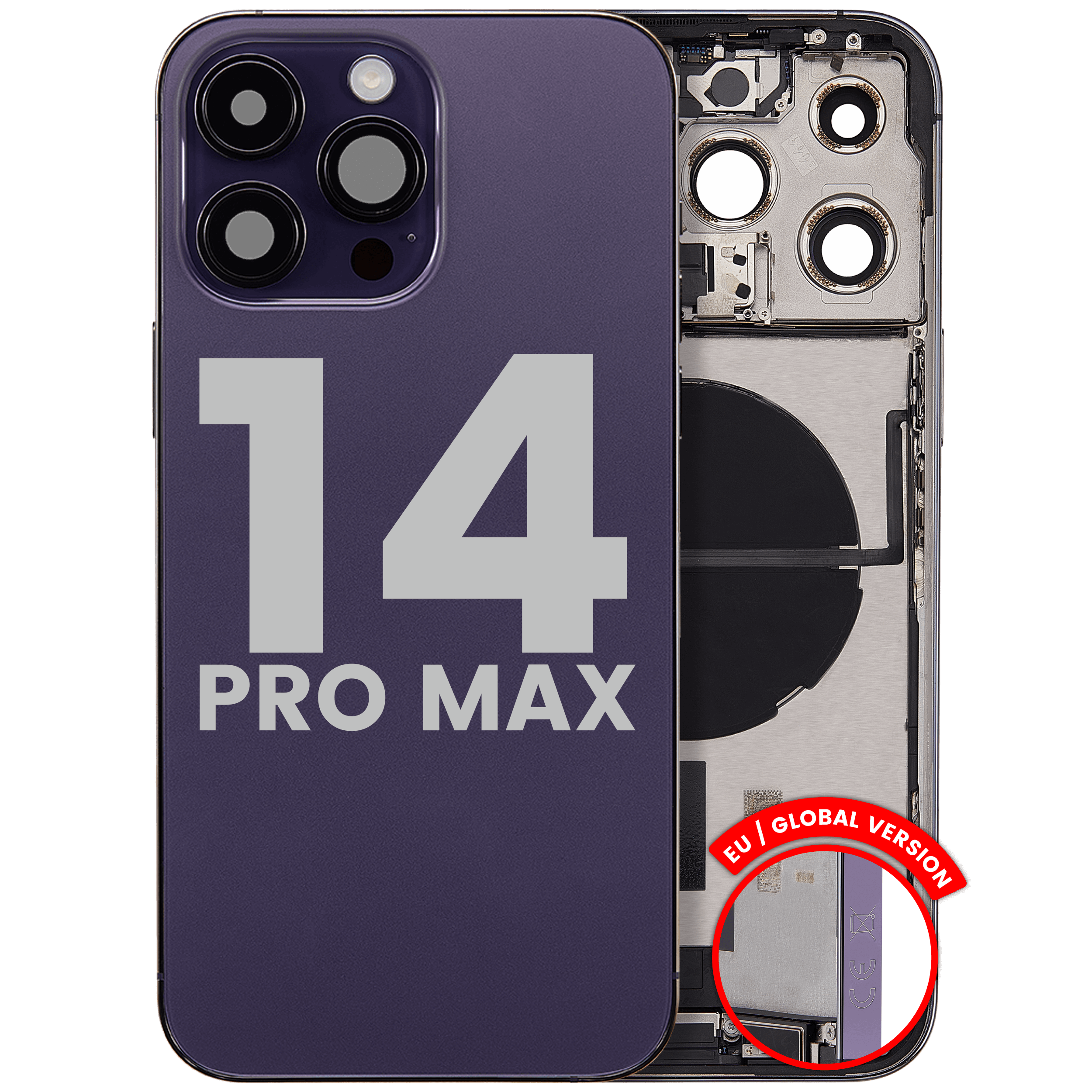 Original Apple-Ausbau B gebraucht – iPhone 14 Pro Backcover/Rahmen Deep Violett