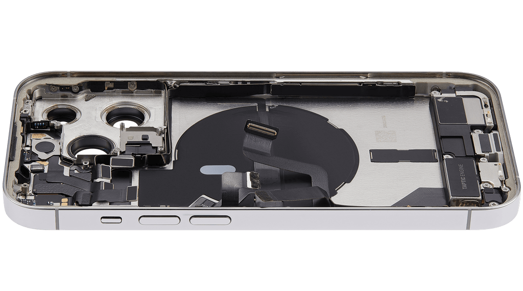 Original Apple-Ausbau C gebraucht – iPhone 14 Pro Backcover/Rahmen Silber