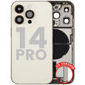 iPhone 14 Pro Backcover mit Ladebuchse-Flex & Kleinteile Gold (Gebraucht OEM B)