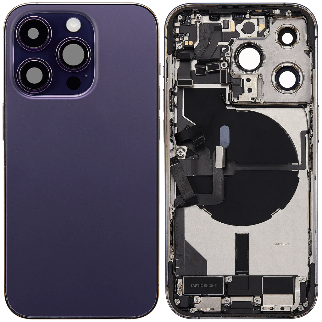 Original Apple-Ausbau A gebraucht – iPhone 14 Pro Backcover/Rahmen Deep Violett