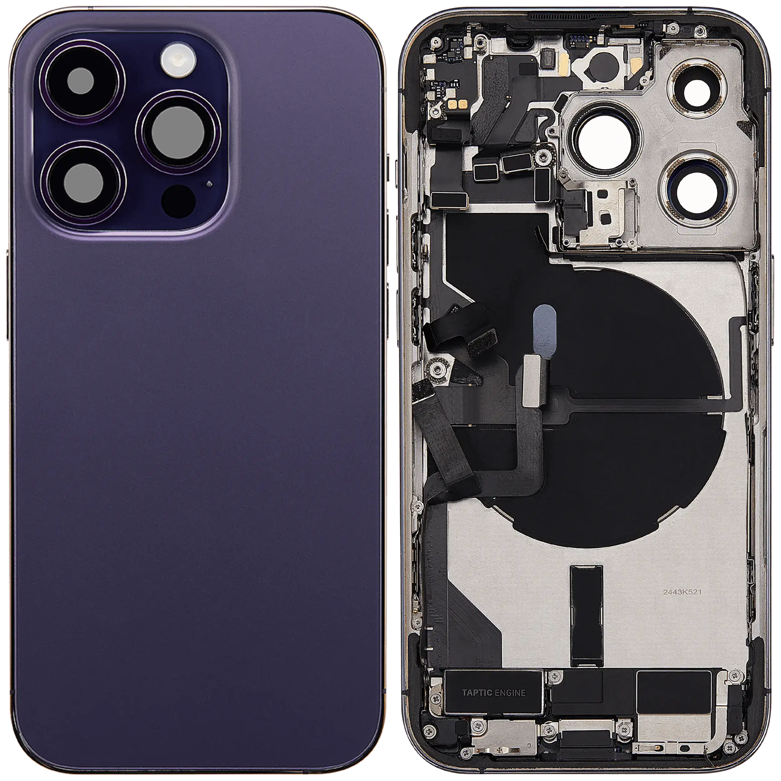 Original Apple-Ausbau A gebraucht – iPhone 14 Pro Backcover/Rahmen Deep Violett
