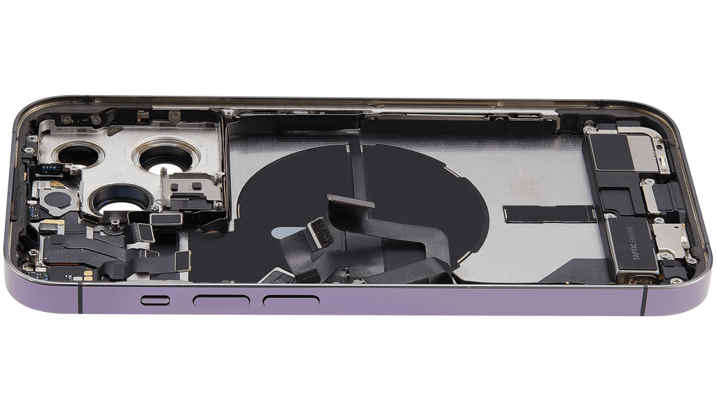 Original Apple-Ausbau A gebraucht – iPhone 14 Pro Backcover/Rahmen Deep Violett