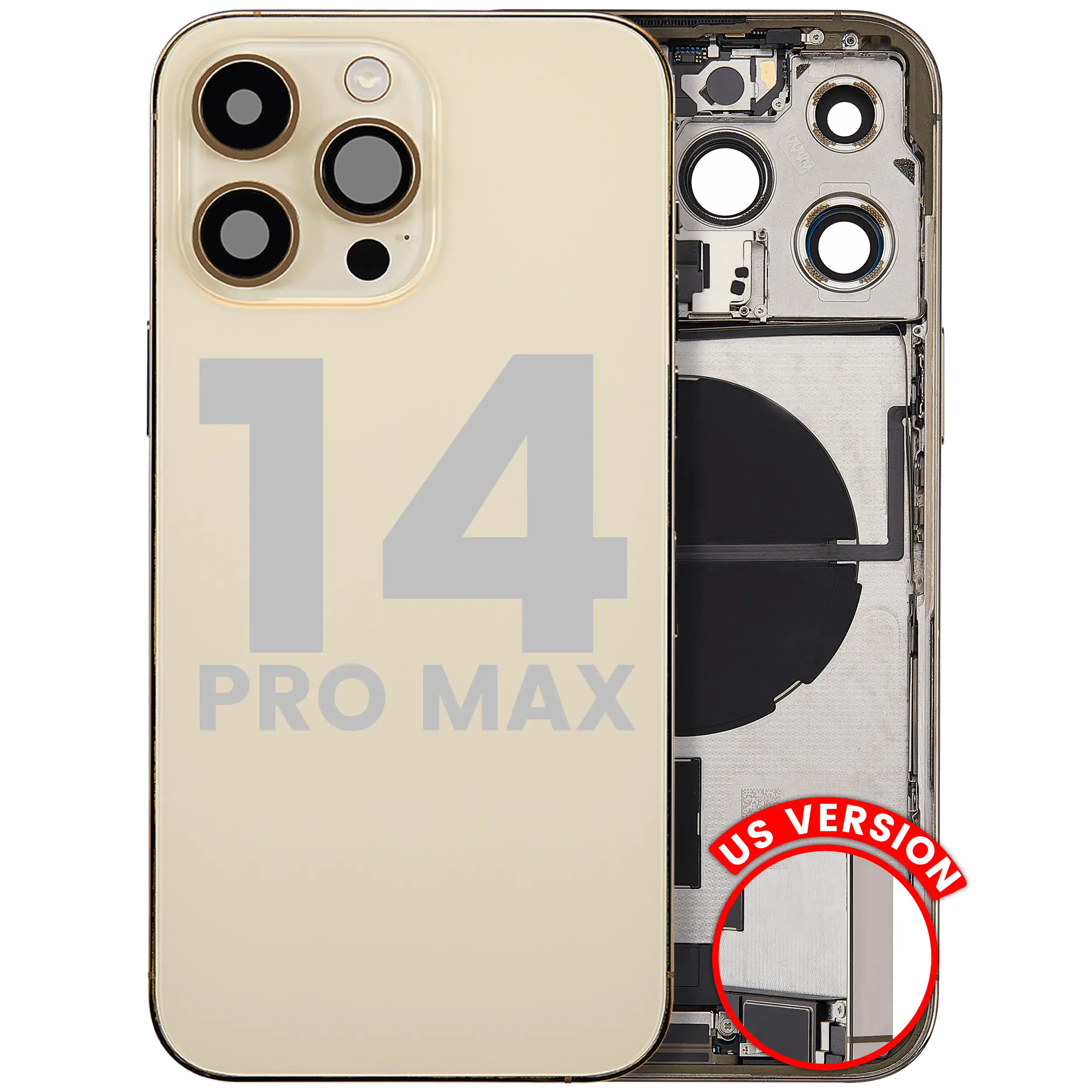 Original Apple-Ausbau A gebraucht – iPhone 14 Pro Max Backcover/Rahmen Gold