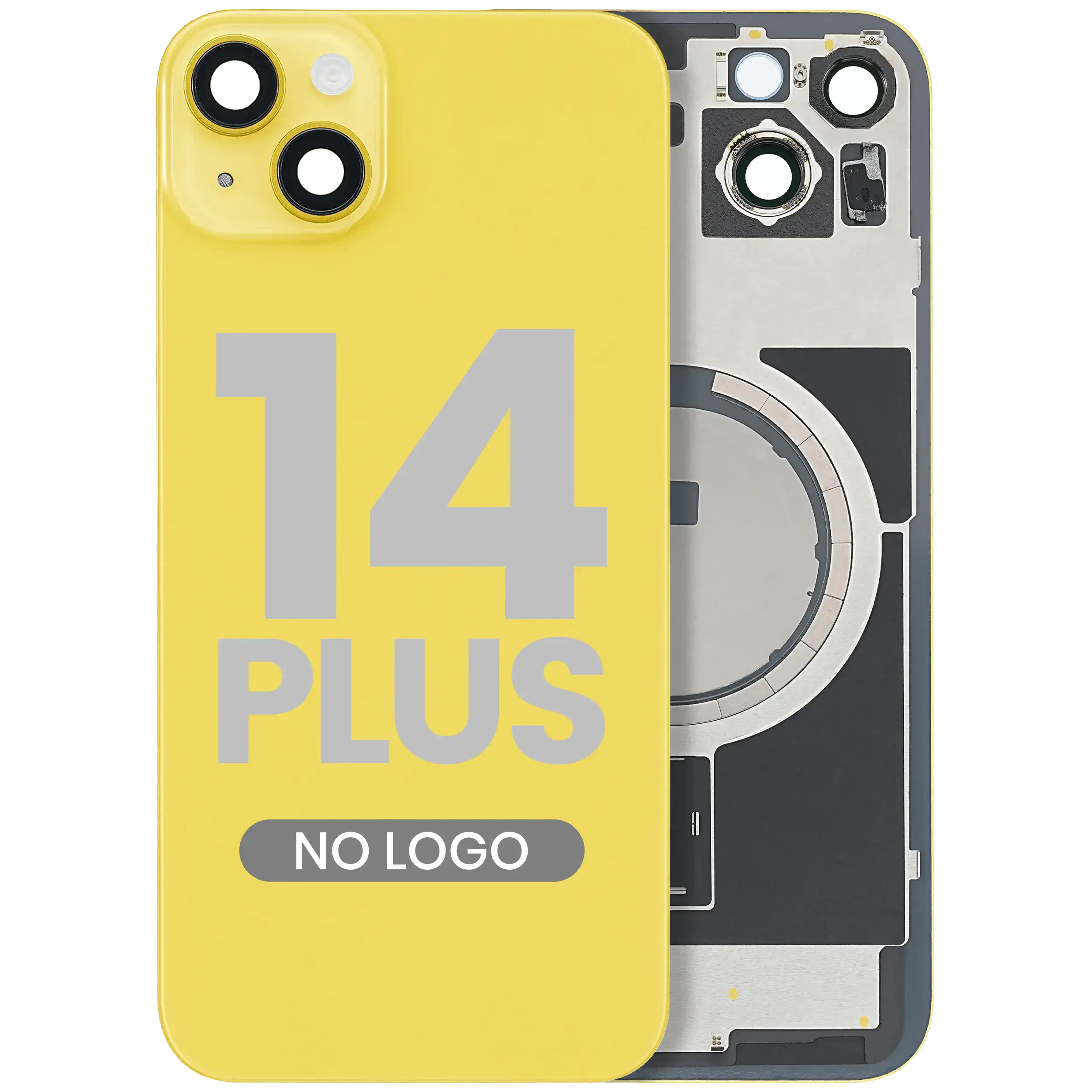Backcover mit MagSafe-Magnet für iPhone 14 Plus (Aftermarket) (Gelb) (Ohne Logo)