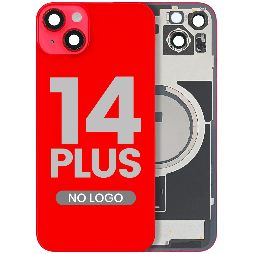 Back Cover with MagSafe Magnet for iPhone 14 Plus (Aftermarket) (Red) (No Logo)