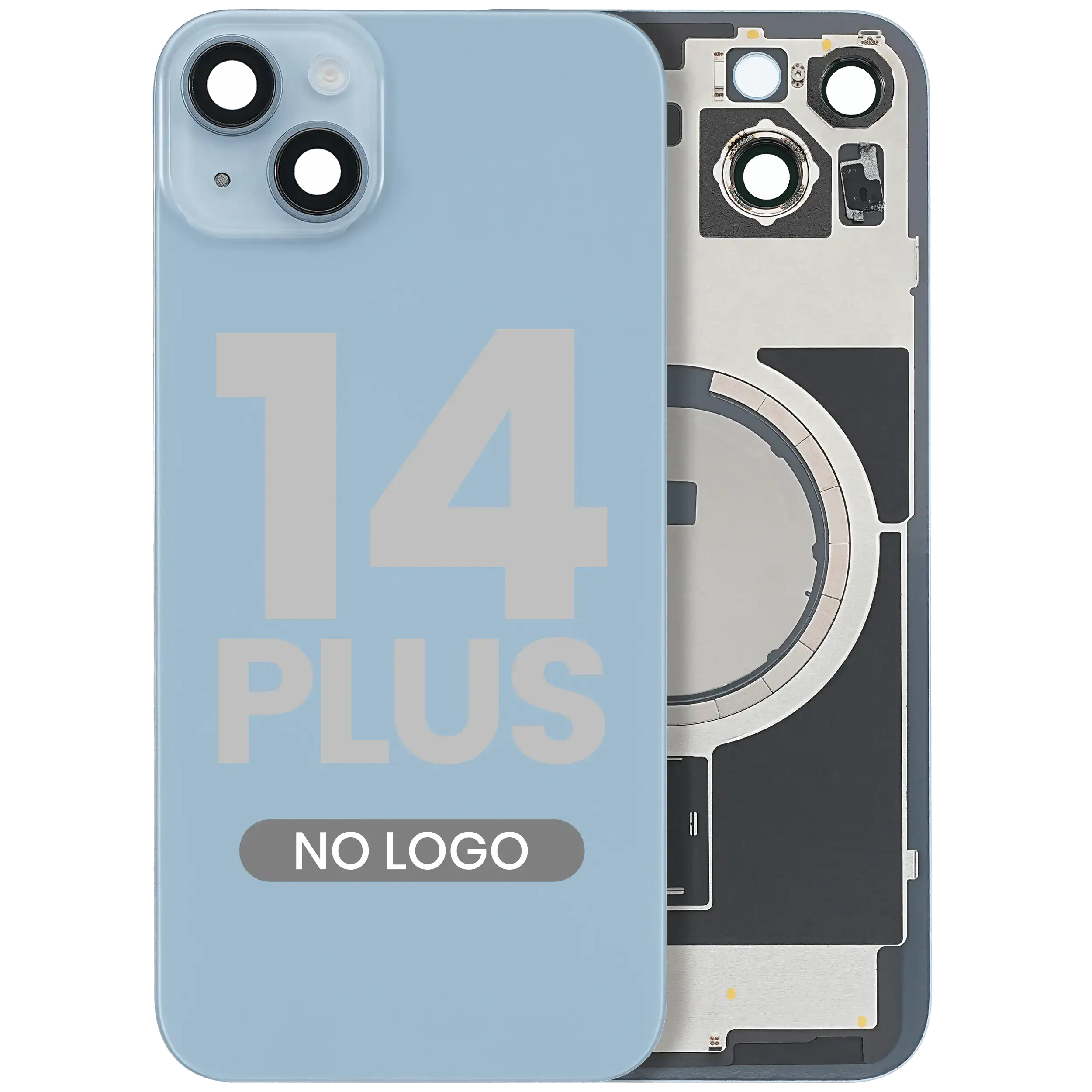 Back cover with MagSafe magnet for iPhone 14 Plus (Aftermarket) (Blue) (without logo)