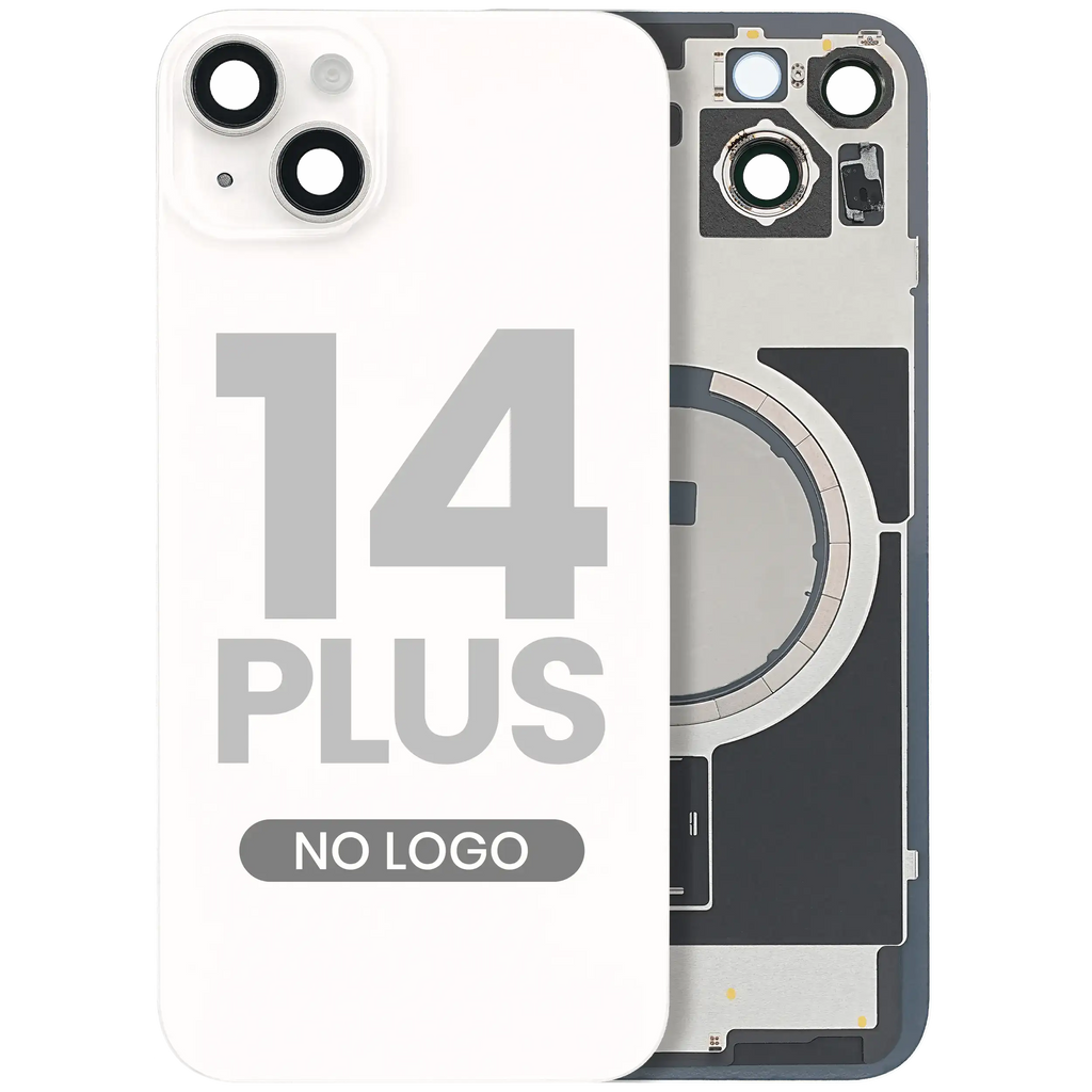 Back Cover with MagSafe Magnet for iPhone 14 Plus (Aftermarket) (Starlight) (No Logo)