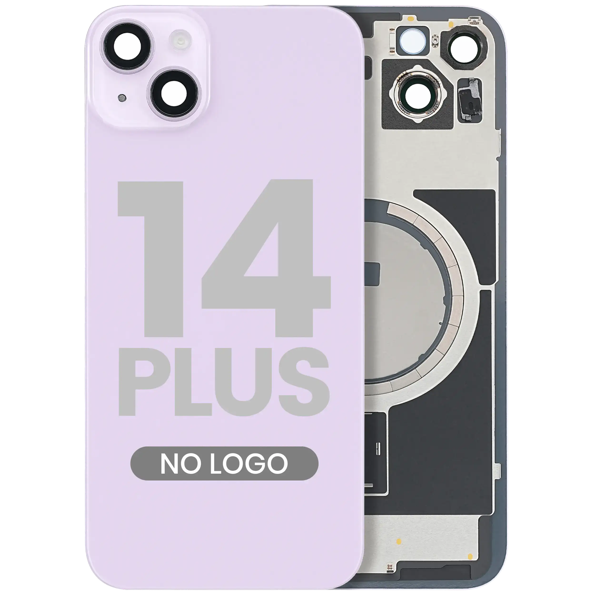 Backcover mit MagSafe-Magnet für iPhone 14 Plus (Aftermarket) (Lila) (ohne Logo)