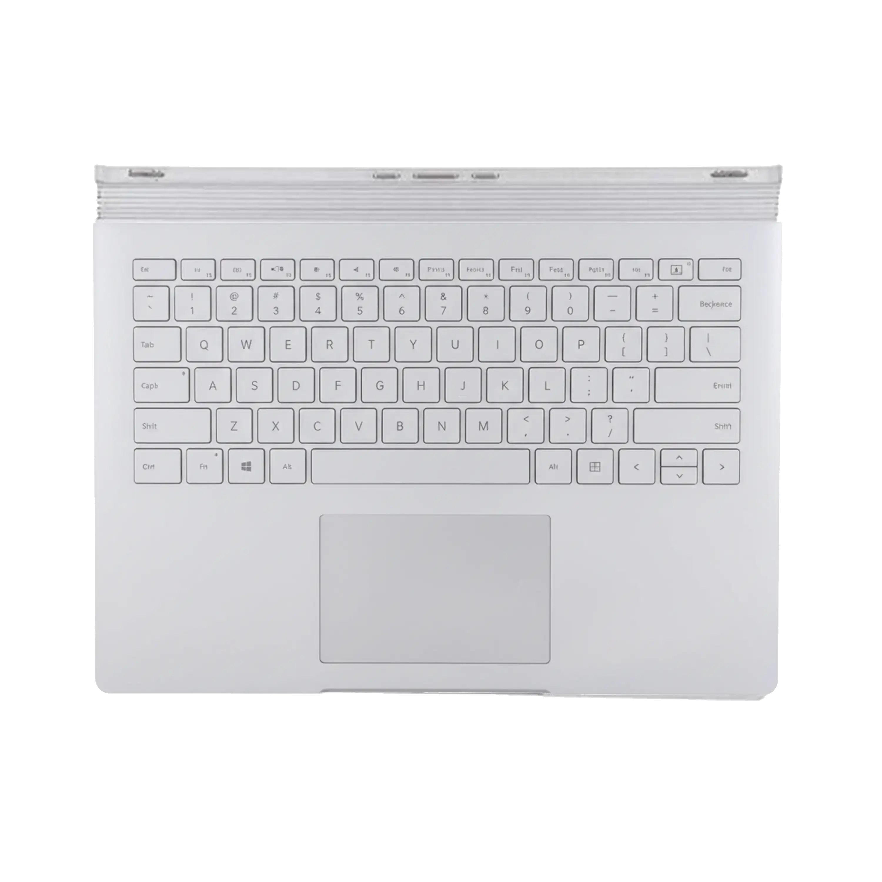 Top Case mit Tastatur für Microsoft Surface Book 1 13.5" (1704) (Silber)