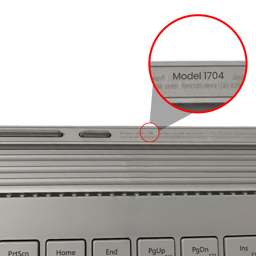 Top Case mit Tastatur für Microsoft Surface Book 1 13.5" (1704) (Silber)