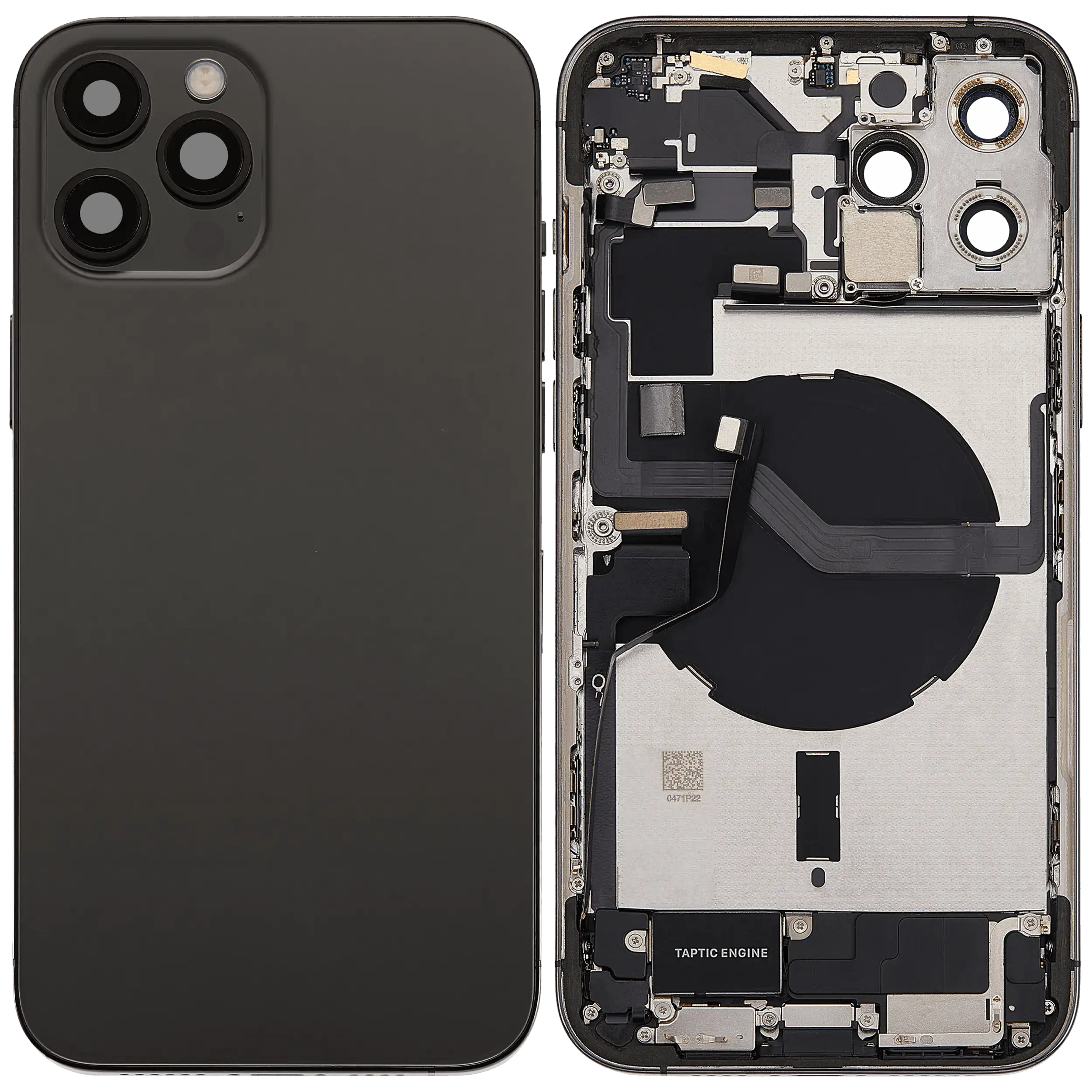 Original Apple-Ausbau B gebraucht – iPhone 12 Pro Max Backcover/Rahmen Graphit