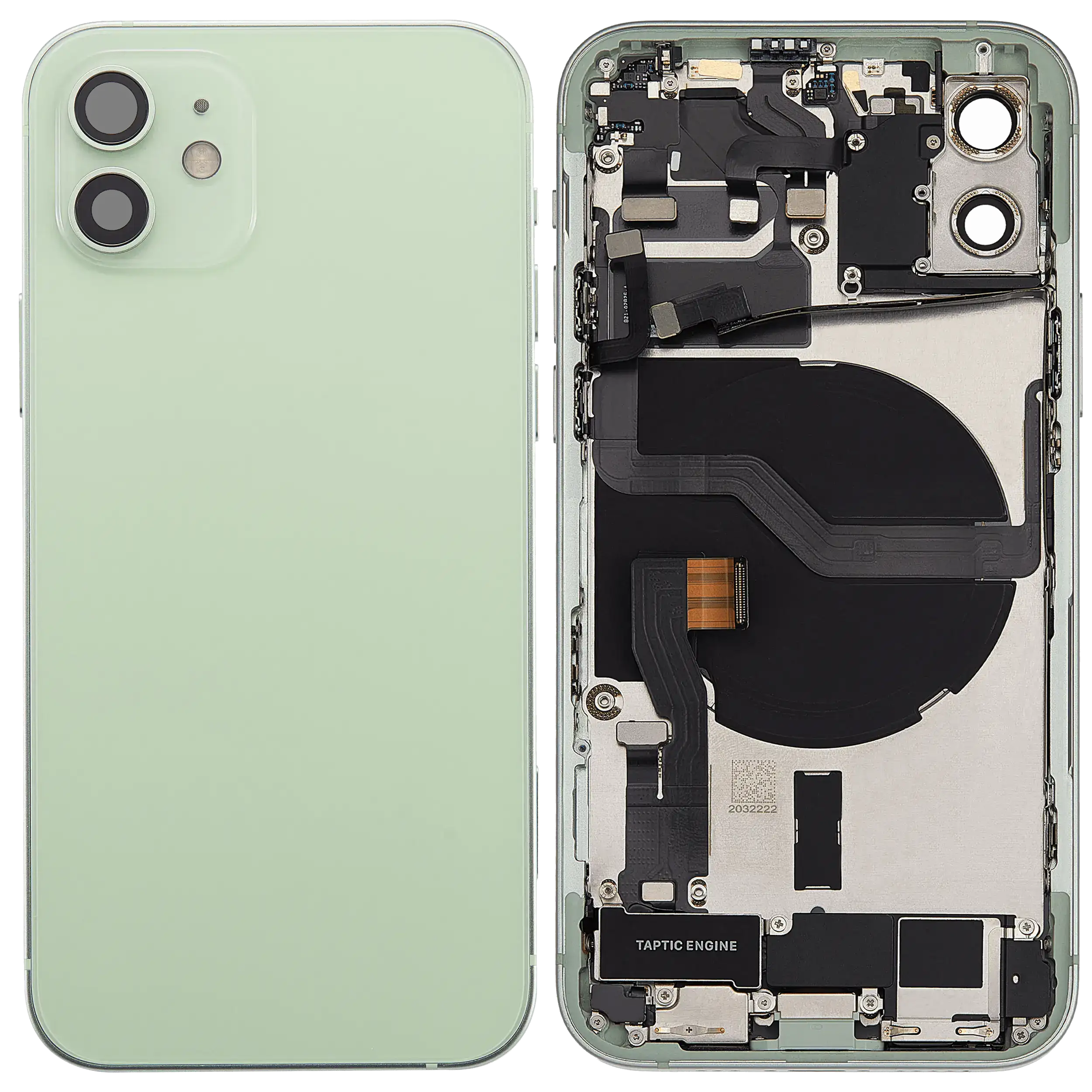 Original Apple-Ausbau C gebraucht – iPhone 12 US Version Backcover/Rahmen Grün