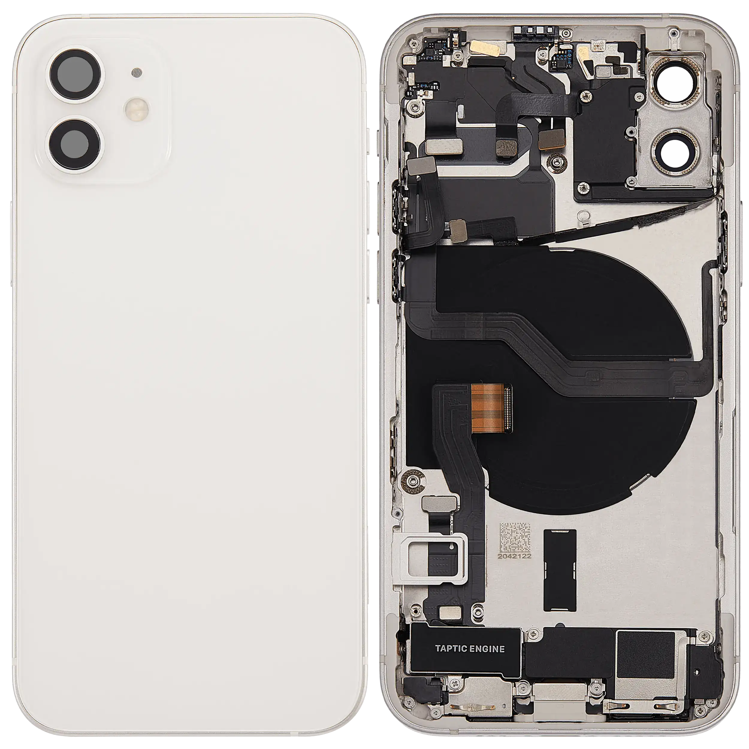 Original Apple-Ausbau B gebraucht – iPhone 12 US Version Backcover/Rahmen Weiß