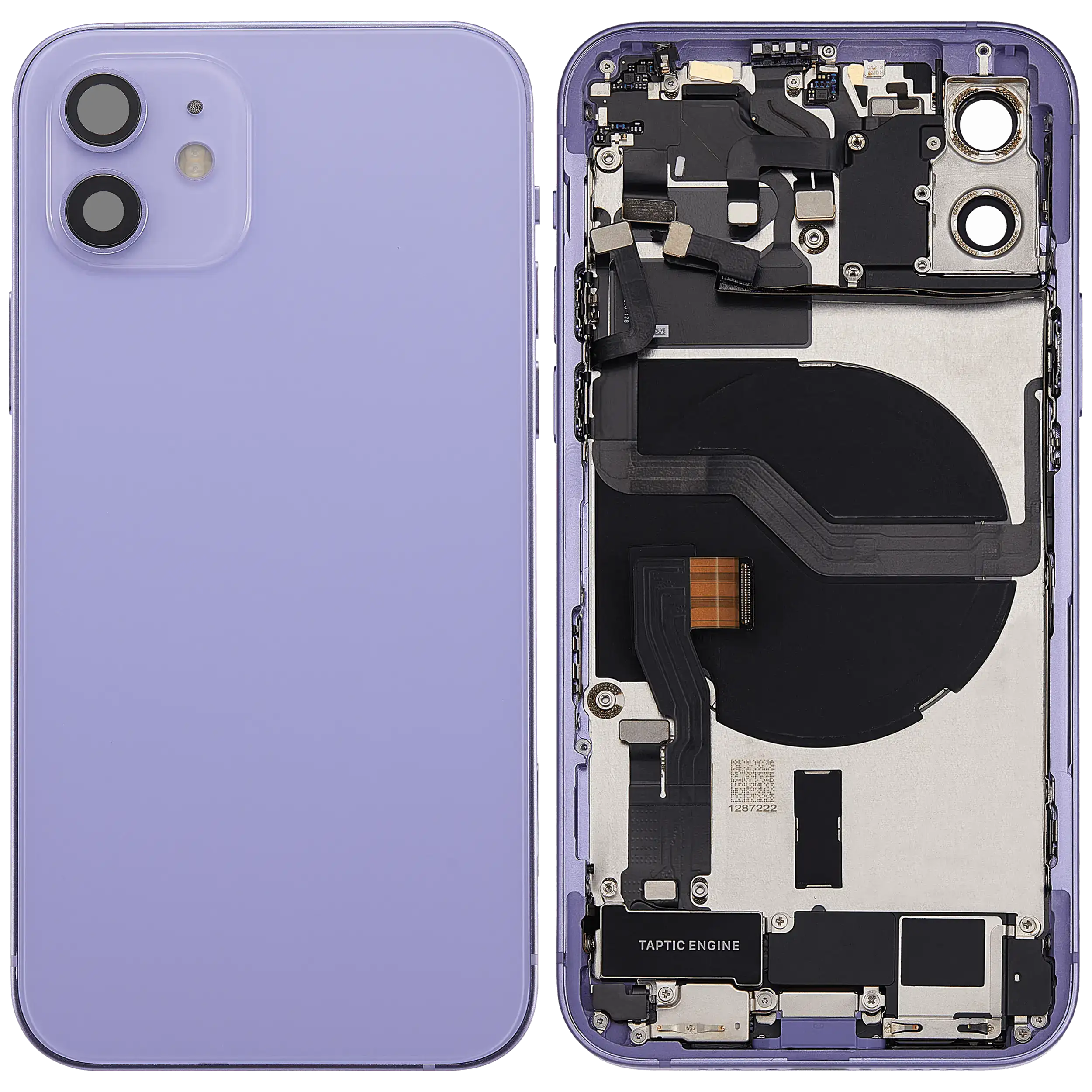 Original Apple-Ausbau B gebraucht – iPhone 12 Backcover/Rahmen Violett