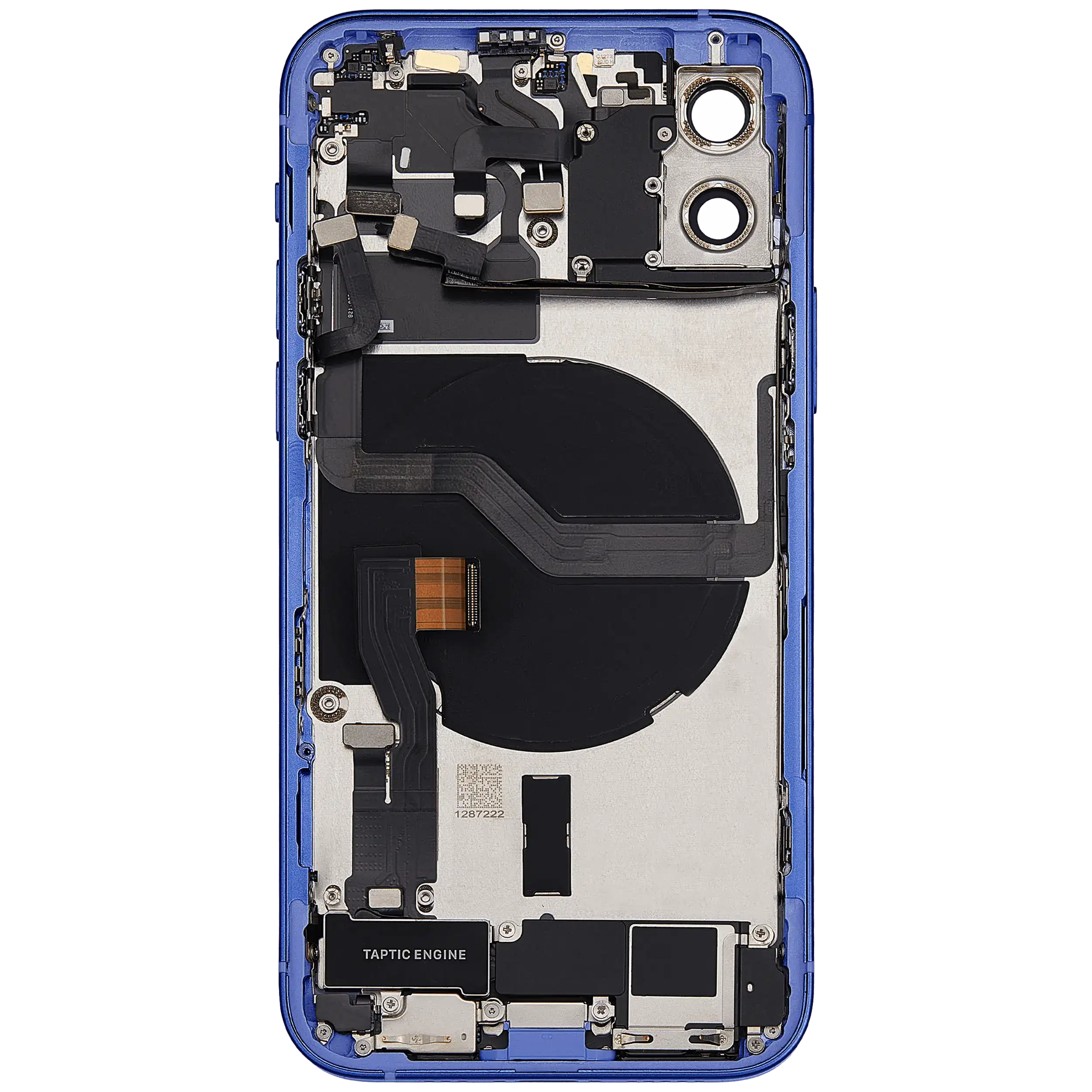 Original Apple-Ausbau B gebraucht – iPhone 12 US Version Backcover/Rahmen Blau