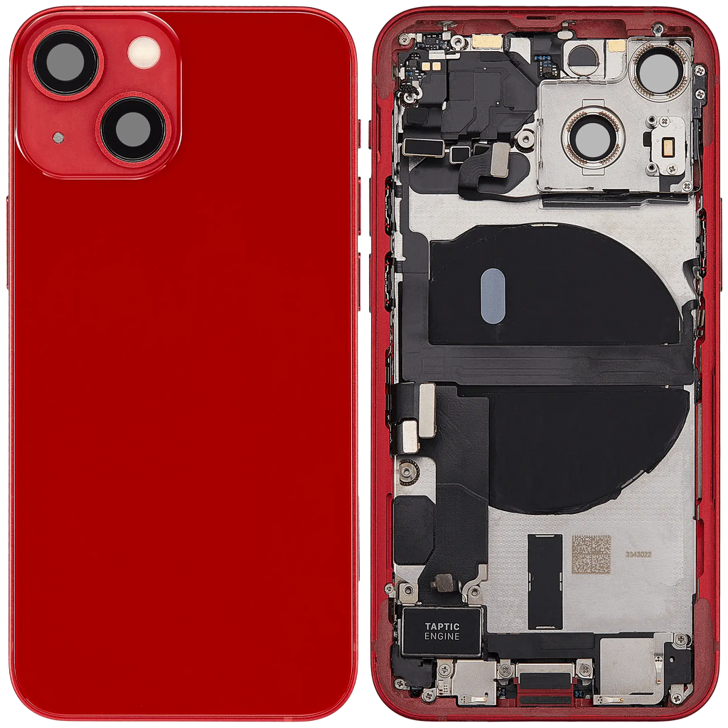 Original Apple-Ausbau C gebraucht – iPhone 13 Mini Backcover/Rahmen Rot