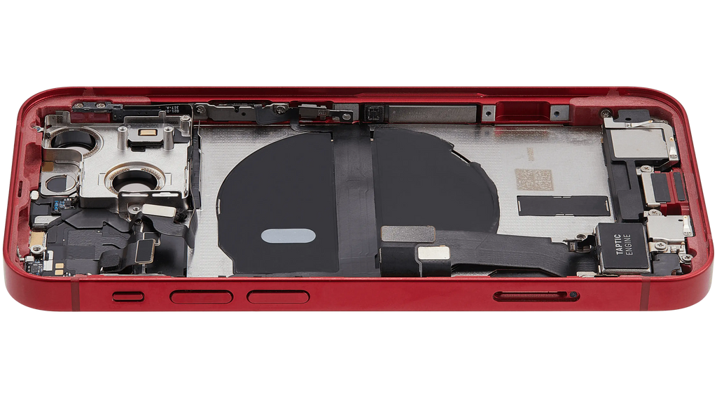 Original Apple-Ausbau C gebraucht – iPhone 13 Mini Backcover/Rahmen Rot