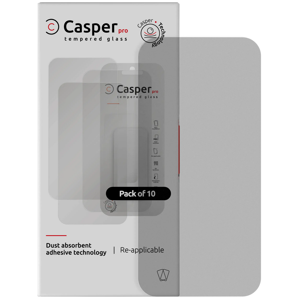 Casper Pro Tempered Glass for iPhone 17 Air (10-Pack) (Matte)