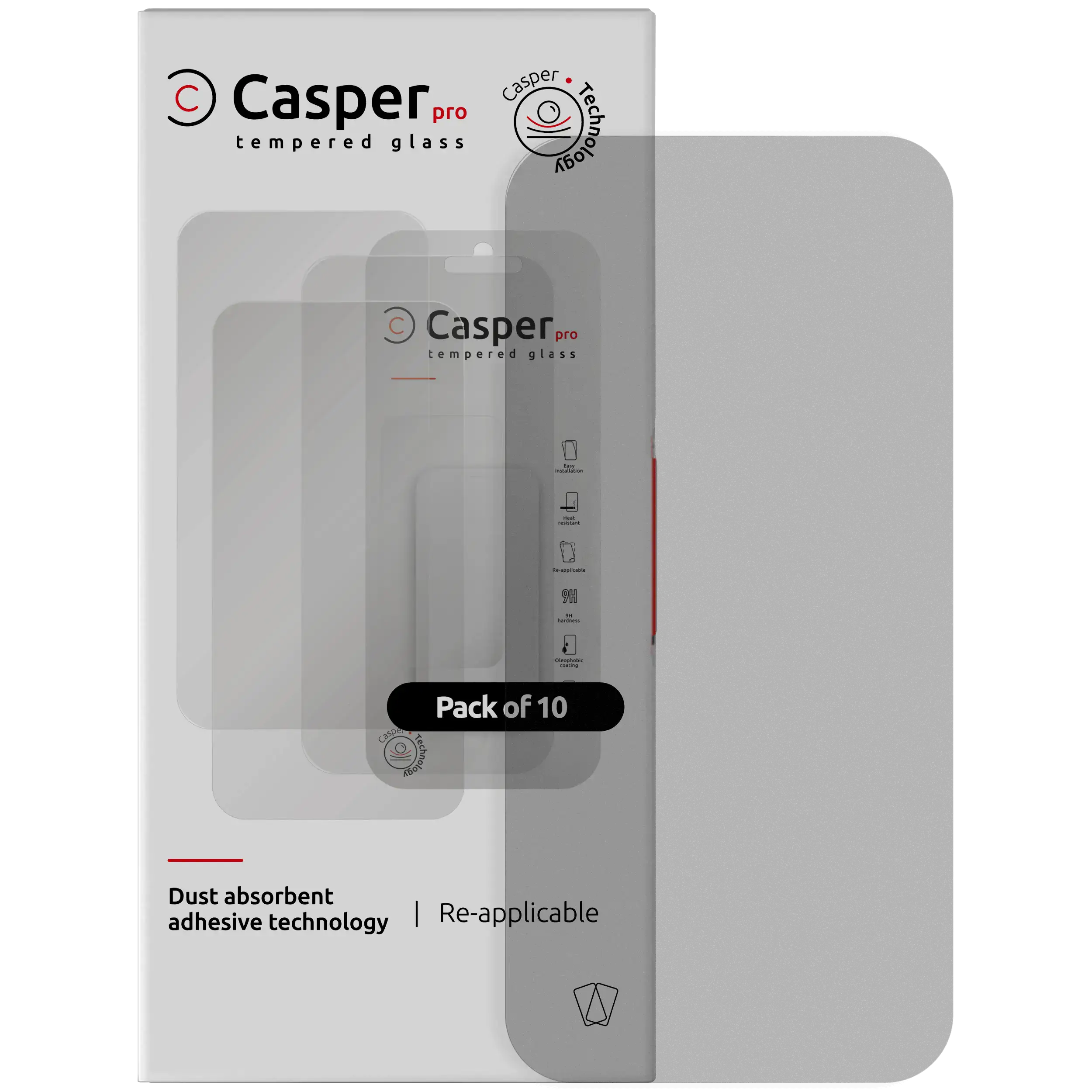Casper Pro Tempered Glass für iPhone 17 Air (10er-Pack) (Matt)