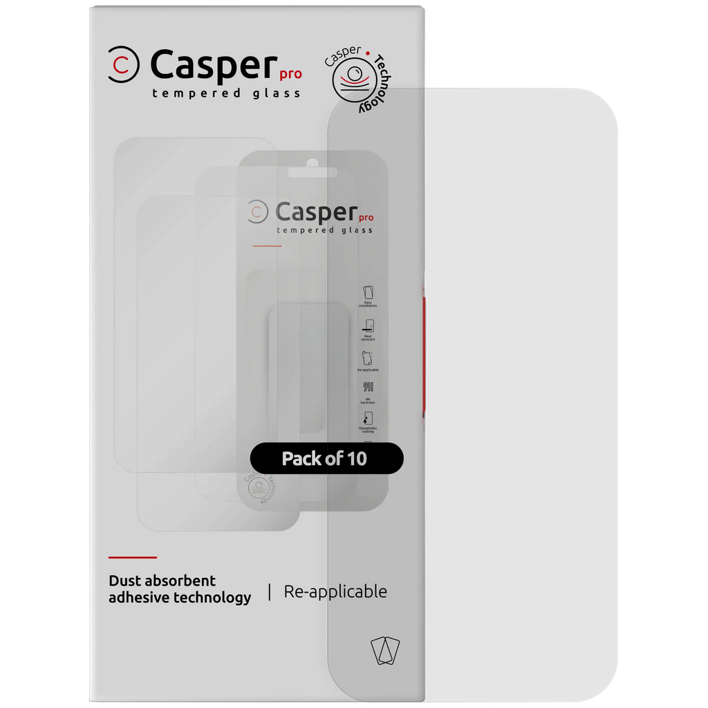 Casper Pro Tempered Glass for iPhone Air (10-pack) clear