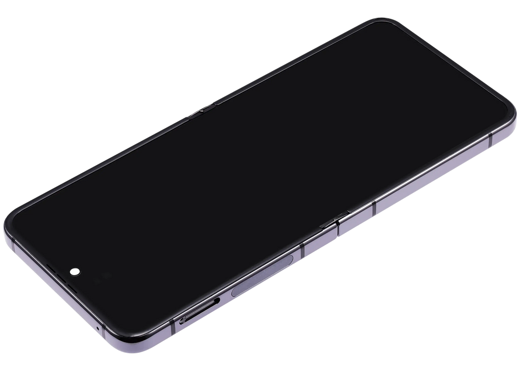 Inner OLED-Display mit Rahmen Compatible für Samsung Galaxy Z Flip 5 5G (F731) (US & International) (Aftermarket) (Phantom Black)