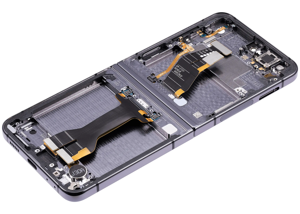 Inner OLED-Display mit Rahmen Compatible für Samsung Galaxy Z Flip 5 5G (F731) (US & International) (Aftermarket) (Phantom Black)