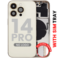 Backcover+Rahmen mit Kleinteilen für iPhone 14 Pro Gold (Aftermarket Plus)