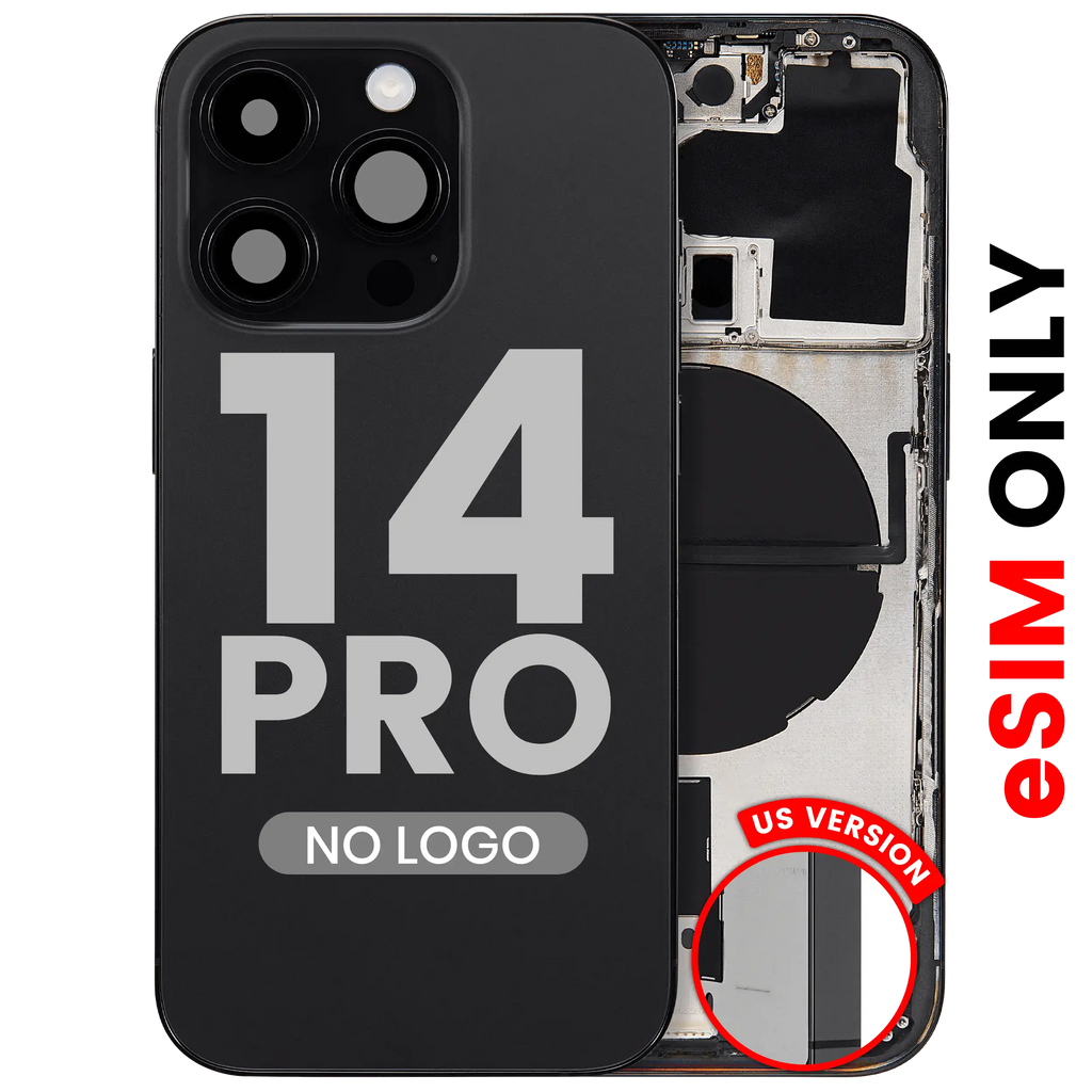 Rückhäuschen für iPhone 14 Pro (US) – Space Schwarz, Aftermarket Plus
