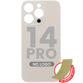 Backcover mit 3M-Kleber für iPhone 14 Pro (Ohne Logo / Großes Kameraloch) (Gold)