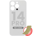 Backcover mit 3M-Kleber für iPhone 14 Pro (ohne Logo / großes Kameraloch) (Silbe
