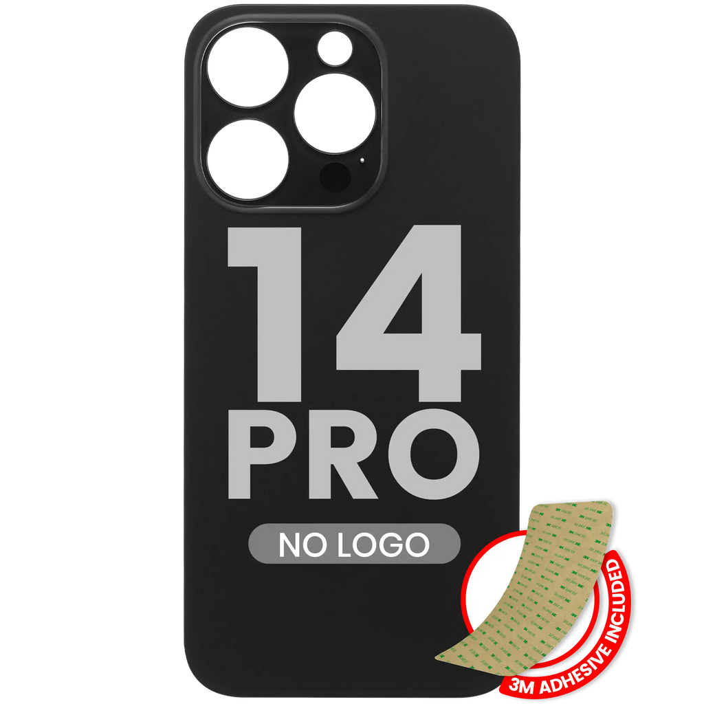 Backcover mit 3M-Kleber für iPhone 14 Pro (ohne Logo / großes Kameraloch) (Space