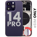 Backcover m. Kleinteilen f. iPhone 14 Pro (US) - Deep Purple - OEM Pull C