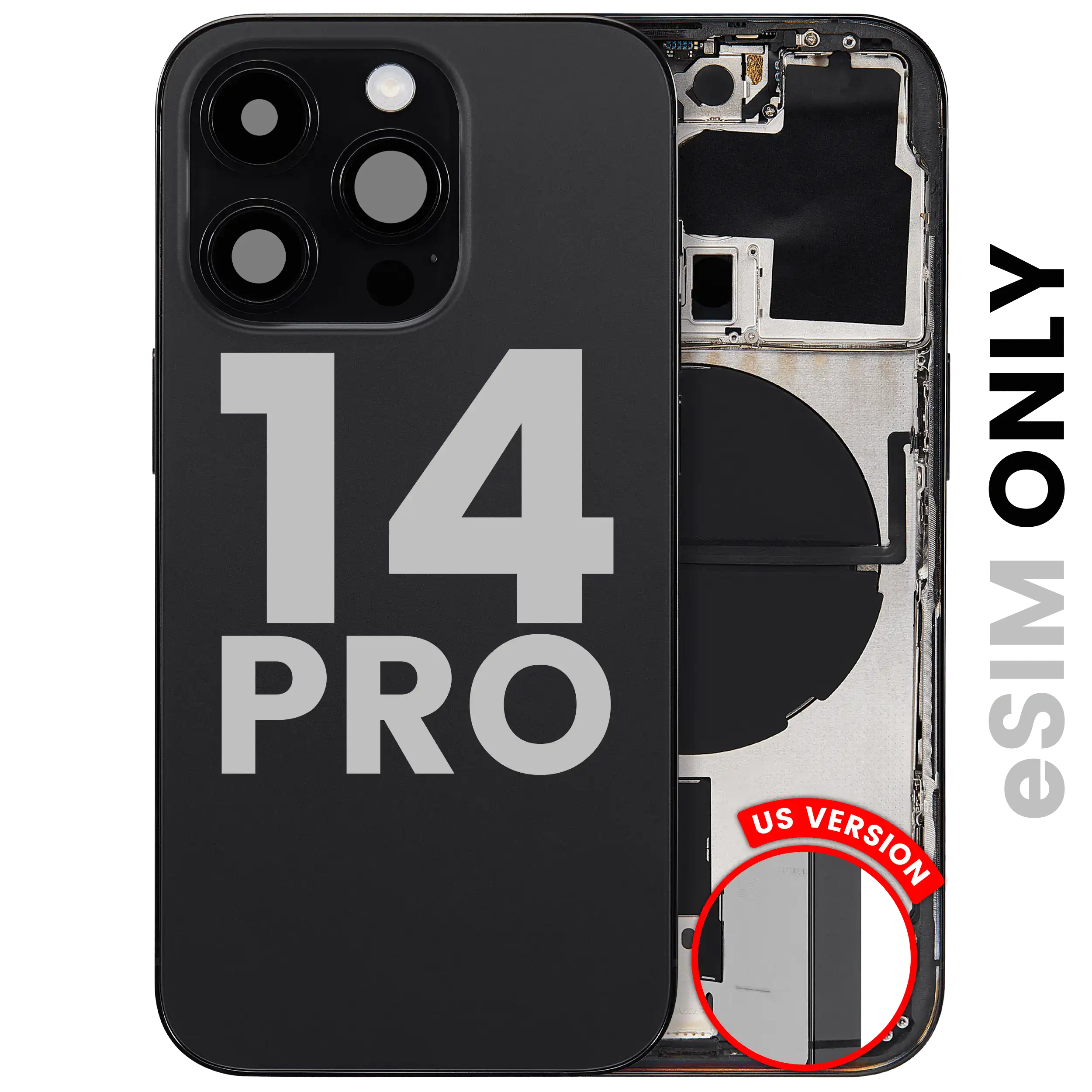 Backcover/Rahmen mit Kleinteilen iPhone 14 Pro US OEM C Space Schwarz