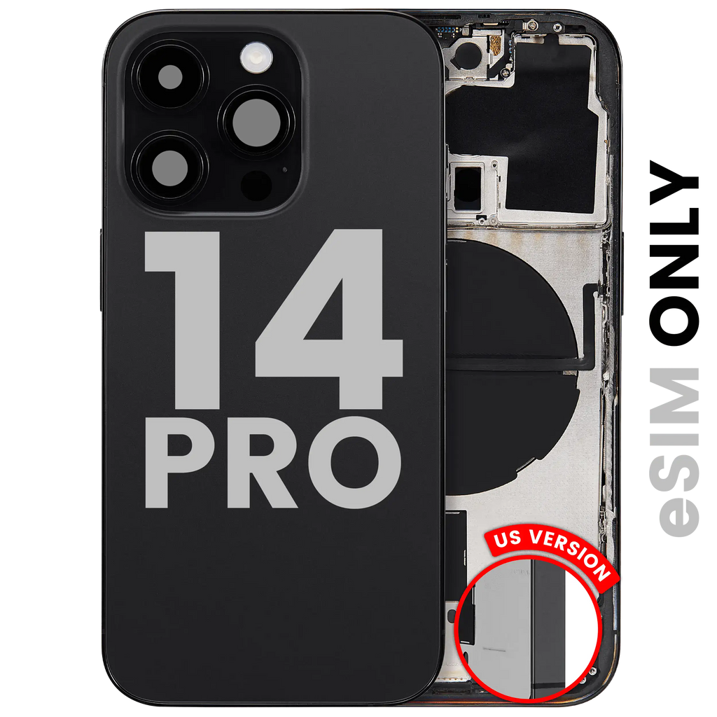 Original Apple-Ausbau C gebraucht – iPhone 14 Pro Backcover/Rahmen Space Schwarz