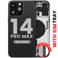 Back Cover/Frame with Small Parts for iPhone 14 Pro Max (EU/Global Version) (Aftermarket Plus) (Space Black)