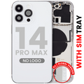 Back Cover/Frame with Small Parts for iPhone 14 Pro Max (EU / Global Version) (Aftermarket Plus) (Silver)