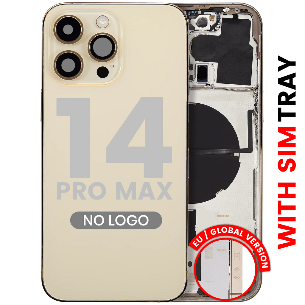 Back Cover/Frame with Small Parts for iPhone 14 Pro Max (EU / Global Version) (Aftermarket Plus) (Gold)