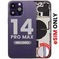 Back Cover/Frame with Small Components for iPhone 14 Pro Max (US Version) (Aftermarket Plus) (Deep Purple)