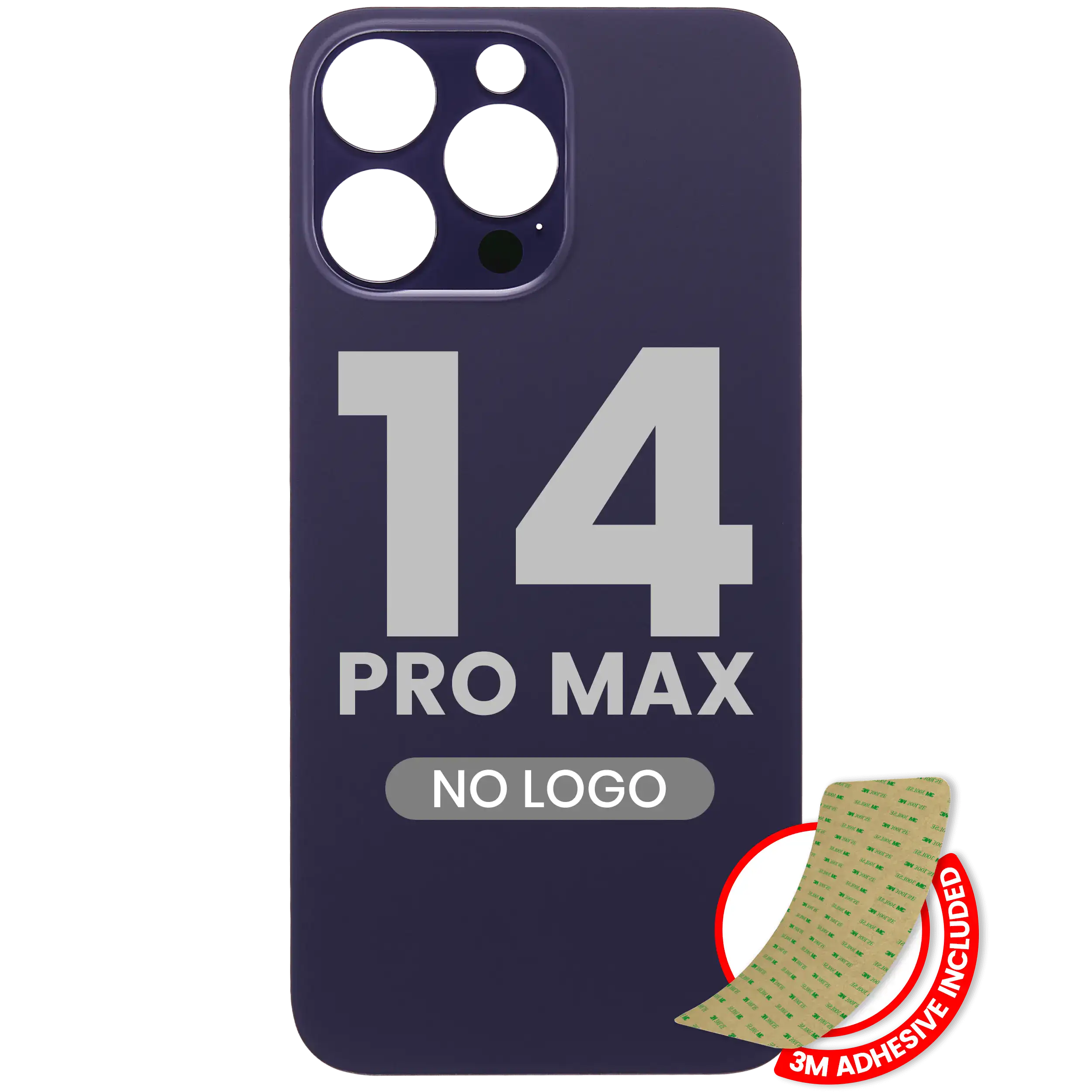 Backcover 3M-Kleber für iPhone 14 Pro Max, Lila, ohne Logo, große Kameraöffnung