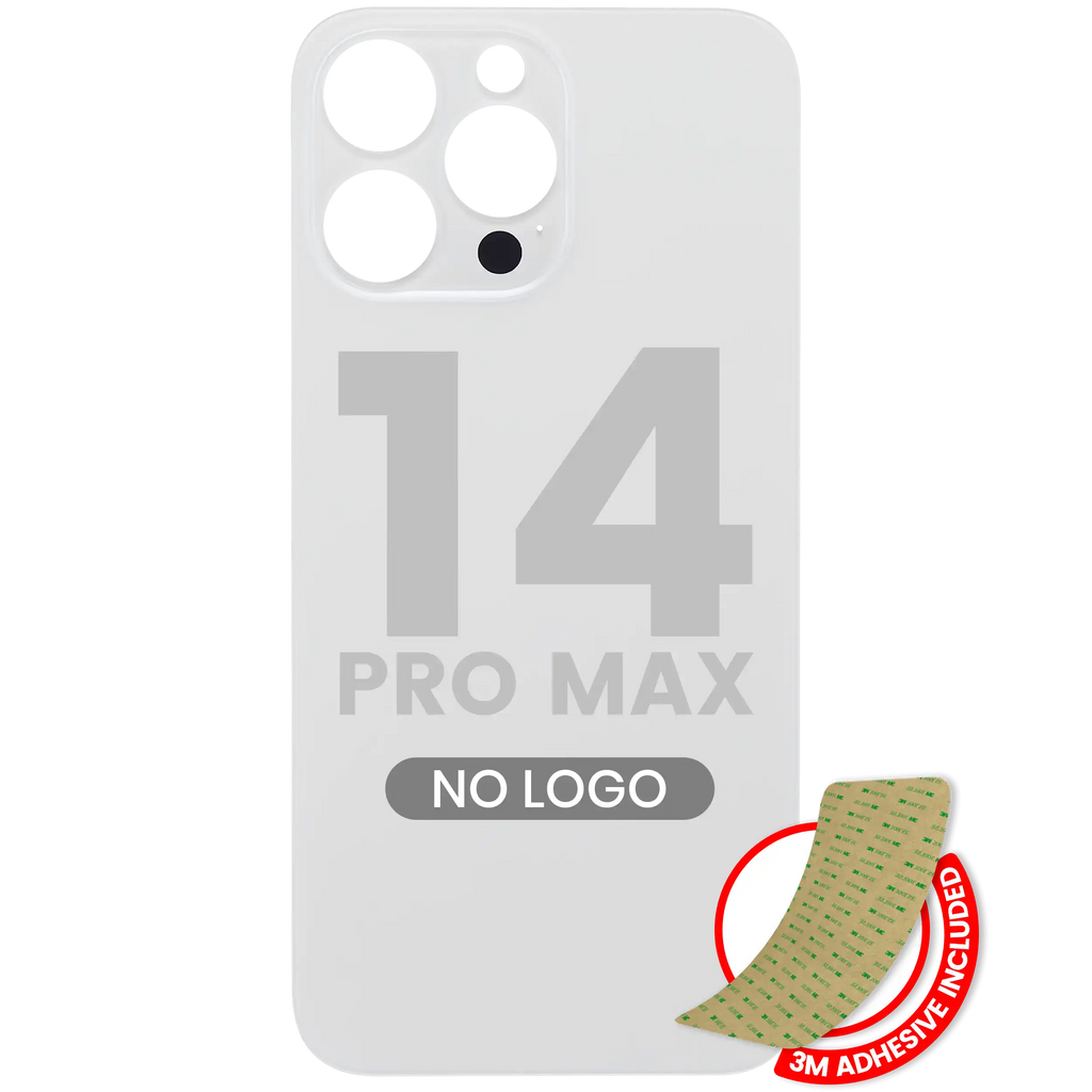 Backcover mit 3M-Kleber iPhone 14 Pro Max Silber ohne Logo