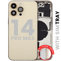 iPhone 14 Pro Max Backcover Rahmen mit Kleinteilen Gold OEM C